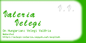 valeria velegi business card