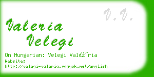 valeria velegi business card